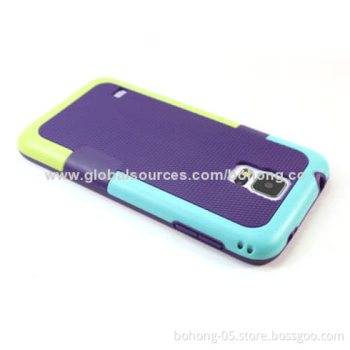 Phone Cases for Samsung S5, Double Colors PC Sides and TPU Back